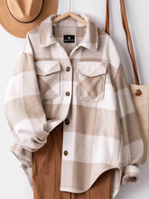 Load image into Gallery viewer, Me Doing Me Plaid Flannel Button Down Jacket
