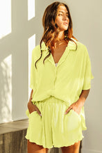 Load image into Gallery viewer, Be You Accordion Pleated Blouse And Shorts Set
