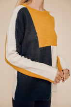 Load image into Gallery viewer, Priscilla Color Block Crew Neck Sweater
