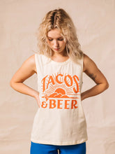 Load image into Gallery viewer, Tacos and Beer Graphic Muscle Tank
