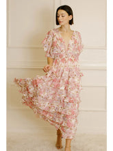 Load image into Gallery viewer, Dianella Floral And Swiss Dotted Maxi Dress
