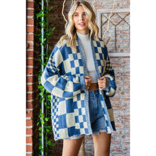 Load image into Gallery viewer, Clarissa Checkered Open Cardigan
