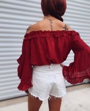 Load image into Gallery viewer, One In A Melon Off Shoulder Crop Top
