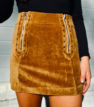 Load image into Gallery viewer, Corduroy Zippered Mini Skirt
