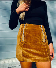 Load image into Gallery viewer, Corduroy Zippered Mini Skirt
