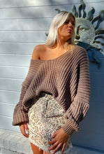 Load image into Gallery viewer, Keep It Real Wide Neck Knit Sweater
