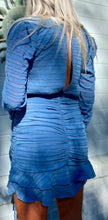 Load image into Gallery viewer, Summer Sky Dusty Blue Mini Dress
