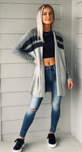 Load image into Gallery viewer, Heather Grey Mid Length Cardigan
