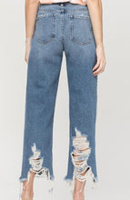 Load image into Gallery viewer, Presley High Rise Tattered Straight Jean
