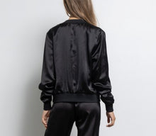 Load image into Gallery viewer, Laverne Satin Bomber Jacket
