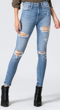 Load image into Gallery viewer, Dola Heavily Distressed High Rise Crop Jean
