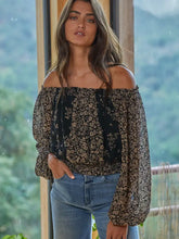 Load image into Gallery viewer, Ditzy Daze Floral Off The Shoulder Long Sleeve Top
