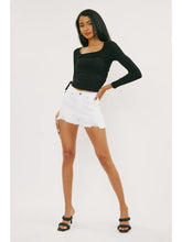 Load image into Gallery viewer, KANCAN Rhea High Rise Distressed White Shorts by KanCan
