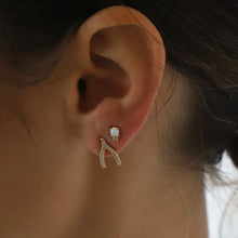 Load image into Gallery viewer, Petite Wishbone Stud Earrings
