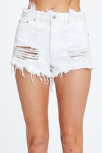 Load image into Gallery viewer, Marya Distressed White Denim Shorts
