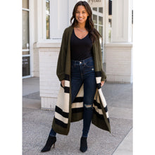 Load image into Gallery viewer, Charleston Color Block Open Cardigan
