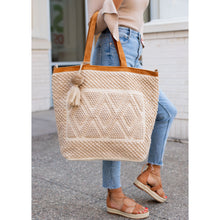 Load image into Gallery viewer, The Annmarie Diamond Pattern Tote
