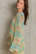 Load image into Gallery viewer, Bree Oversized Stripe Crochet Top
