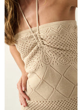 Load image into Gallery viewer, Feels Like Summer Crochet Knit Halter Mini Dress
