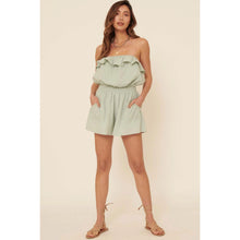 Load image into Gallery viewer, Addison Woven off Shoulder Sleeveless Romper
