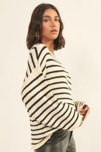 Load image into Gallery viewer, Frankie Striped knit Oversized Sweater
