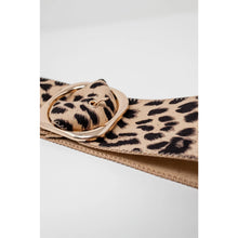 Load image into Gallery viewer, Orlo Leopard Print Round Buckle Belt
