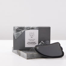 Load image into Gallery viewer, Snow Fox Black Obsidian Hot Stone Gua Sha
